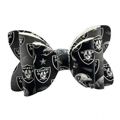 Cross-border fashion football team bow creative fashion PU beaded new DIY acrylic sugar loose beads