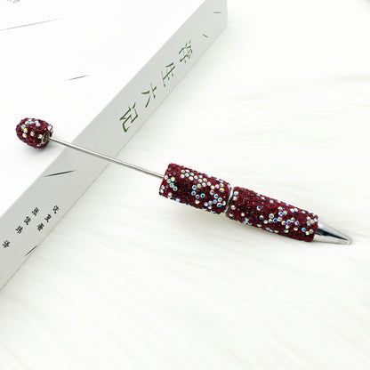 1pcs DIY heavy industry full diamond bead pen, creative handmade diamond-encrusted personalized luxury gift pen ballpoint pen spot wholesale