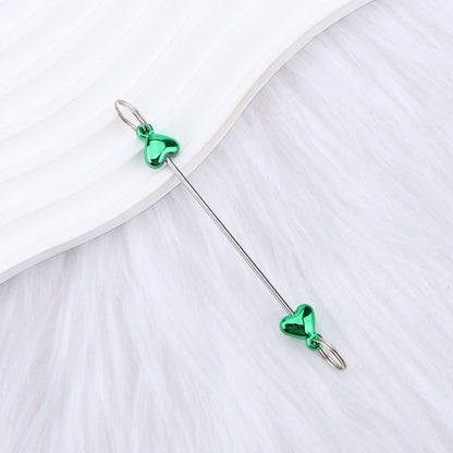 New love gourd flower star shape DIY beaded pole, metal keychain accessories pendant beaded pole