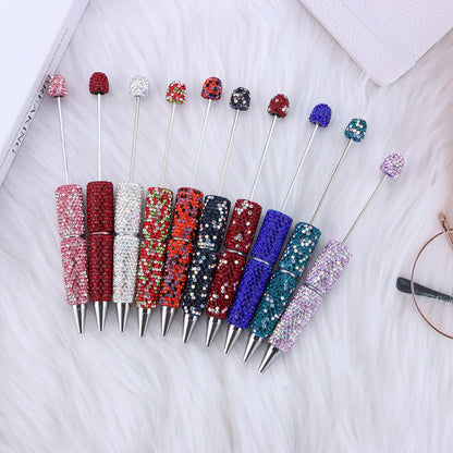 1pcs DIY heavy industry full diamond bead pen, creative handmade diamond-encrusted personalized luxury gift pen ballpoint pen spot wholesale