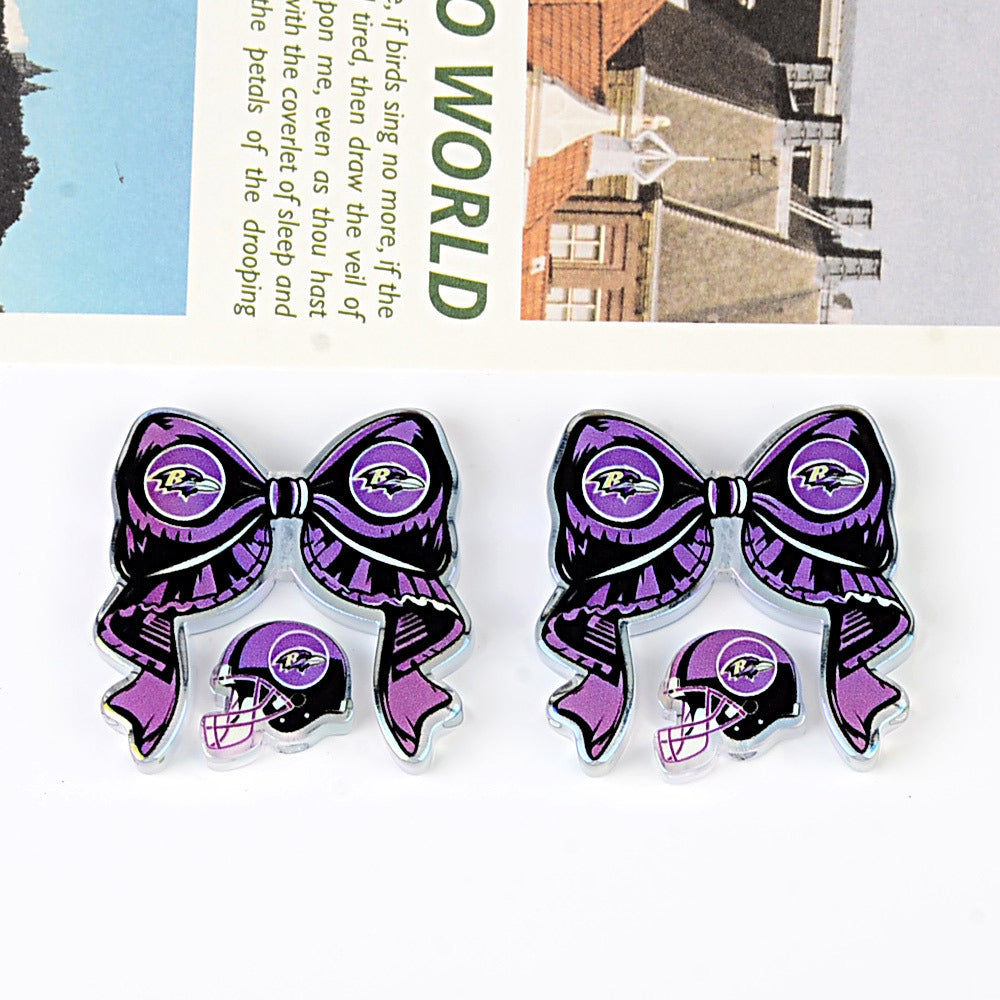 NFL NFL team bow pendant DIY bag pendant hairpin ballpoint pen decorative accessories beads