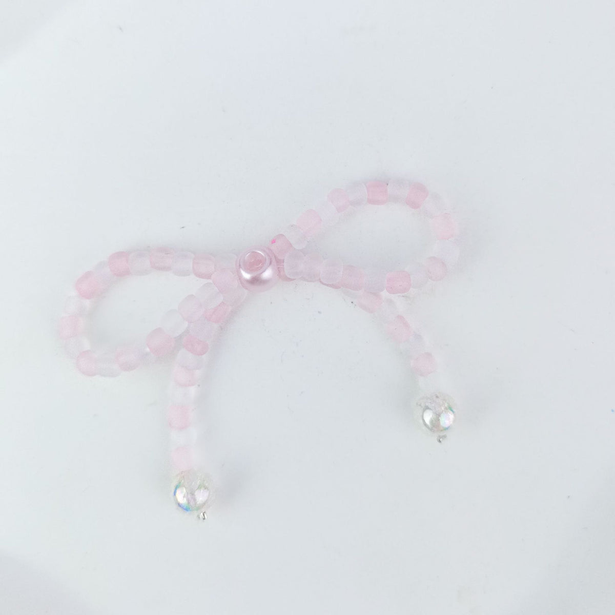 Versatile bow cute pen beaded DIY accessories mobile phone hanging beaded chain millet beads finished bow accessories