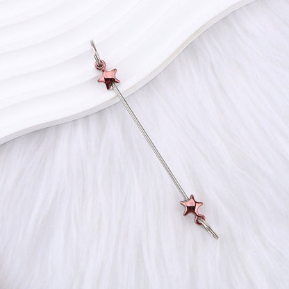 New love gourd flower star shape DIY beaded pole, metal keychain accessories pendant beaded pole