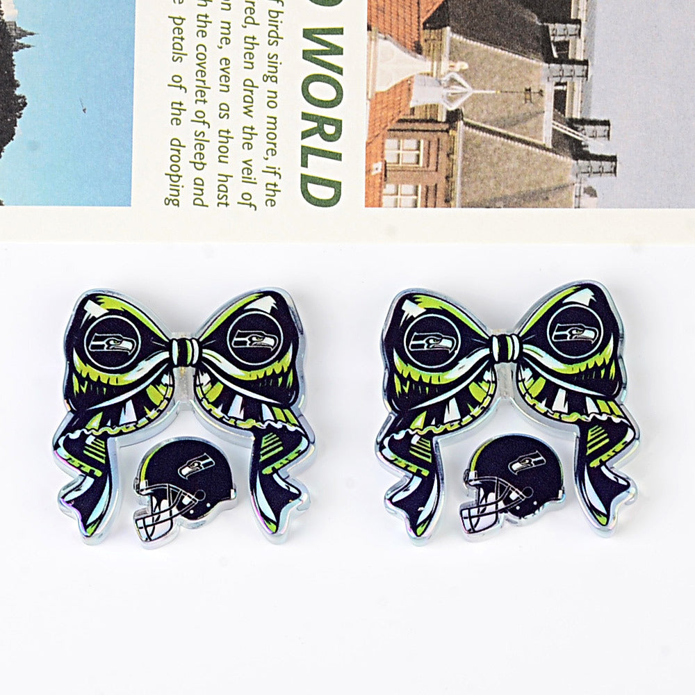 NFL NFL team bow pendant DIY bag pendant hairpin ballpoint pen decorative accessories beads