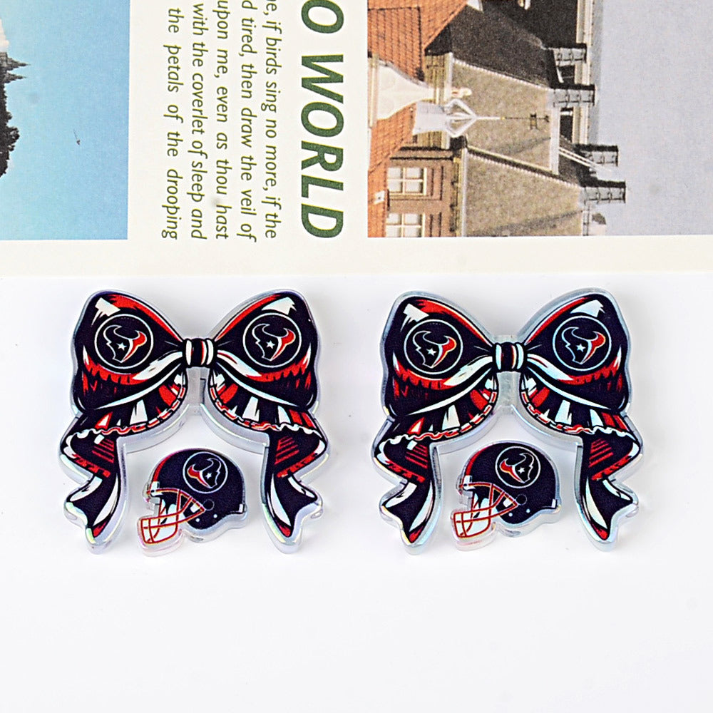 NFL NFL team bow pendant DIY bag pendant hairpin ballpoint pen decorative accessories beads