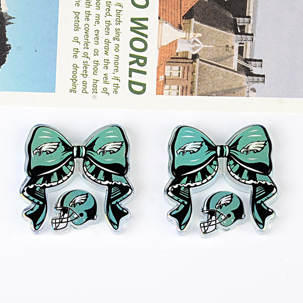 NFL NFL team bow pendant DIY bag pendant hairpin ballpoint pen decorative accessories beads