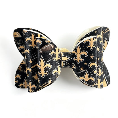 Cross-border fashion football team bow creative fashion PU beaded new DIY acrylic sugar loose beads