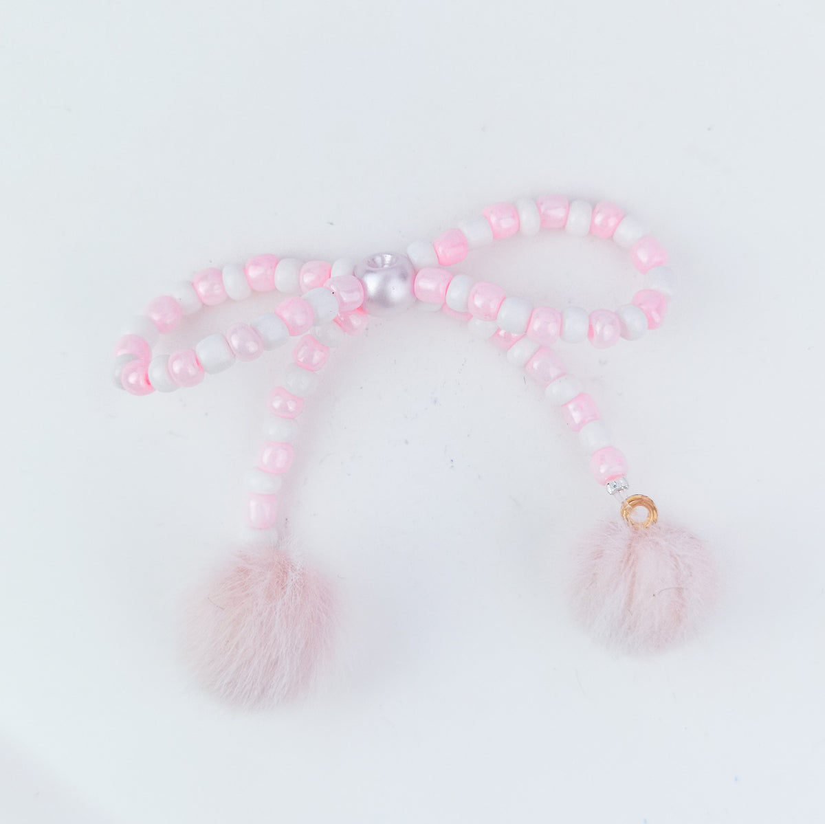 Versatile bow cute pen beaded DIY accessories mobile phone hanging beaded chain millet beads finished bow accessories