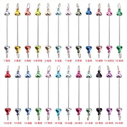 New love gourd flower star shape DIY beaded pole, metal keychain accessories pendant beaded pole