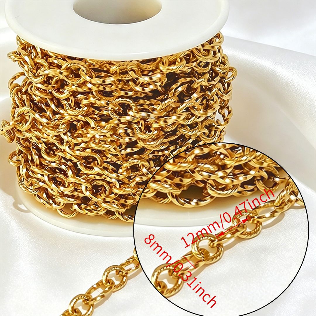 Stainless steel chain 18k real gold titanium steel necklace plain chain tail chain extension chain bracelet handmade jewelry accessories wholesale