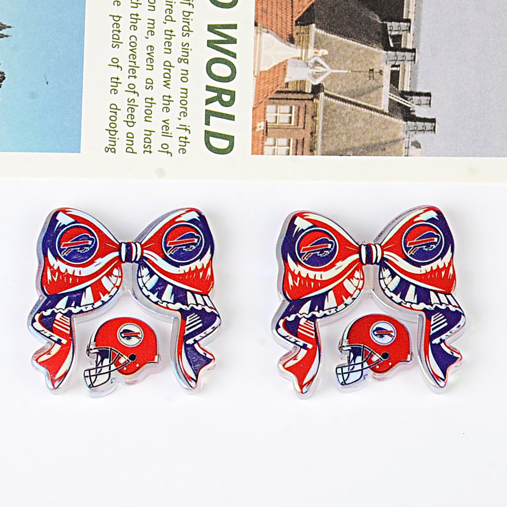 NFL NFL team bow pendant DIY bag pendant hairpin ballpoint pen decorative accessories beads