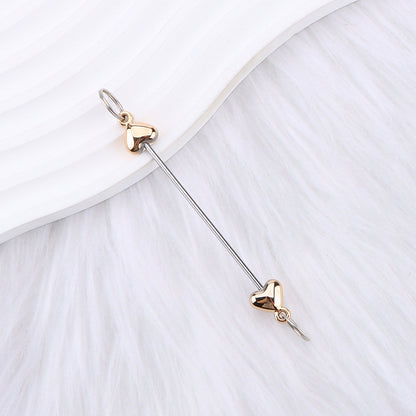 New love gourd flower star shape DIY beaded pole, metal keychain accessories pendant beaded pole