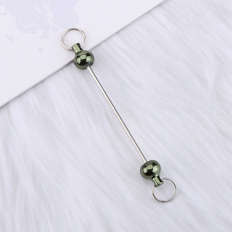 New love gourd flower star shape DIY beaded pole, metal keychain accessories pendant beaded pole