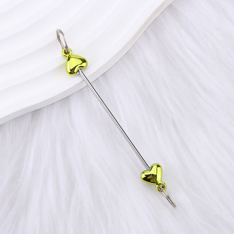 New love gourd flower star shape DIY beaded pole, metal keychain accessories pendant beaded pole