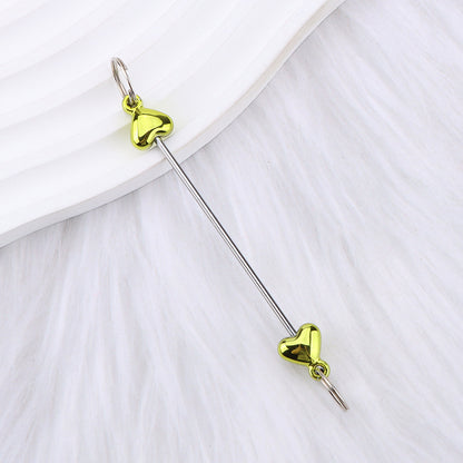 New love gourd flower star shape DIY beaded pole, metal keychain accessories pendant beaded pole