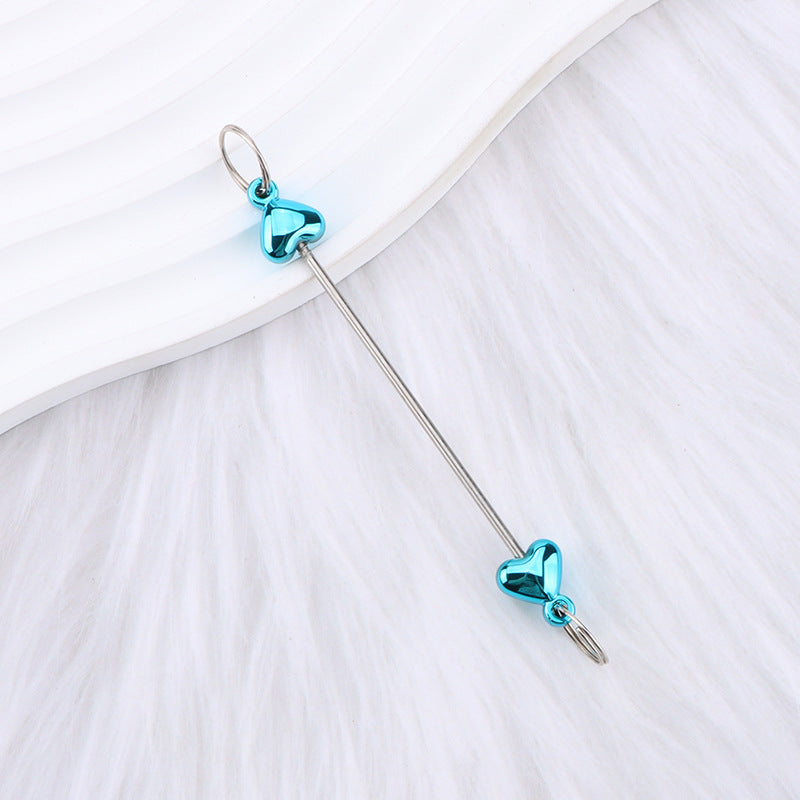 New love gourd flower star shape DIY beaded pole, metal keychain accessories pendant beaded pole