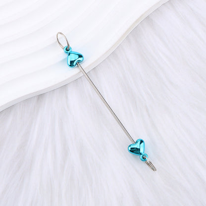 New love gourd flower star shape DIY beaded pole, metal keychain accessories pendant beaded pole