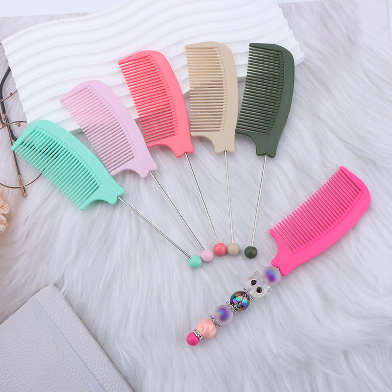 Beaded hair comb, pointed tail comb, home barber shop, curved comb, dense teeth, smooth hair, curling comb, hair tools wholesale