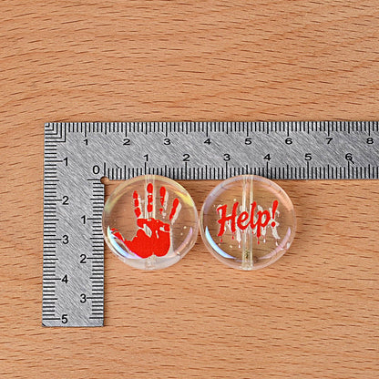 100Pcs luminous acrylic beads blood ghost hands help flat beads dark thriller halloween DIY handmade beaded accessories