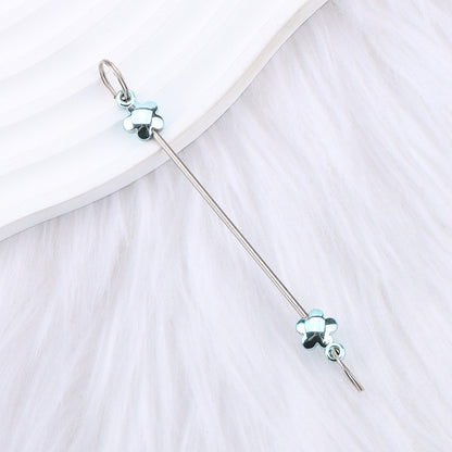 New love gourd flower star shape DIY beaded pole, metal keychain accessories pendant beaded pole