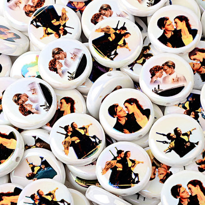 100Pcs Hot Selling Jack Ruth Twilight Character Through Hole Acrylic Beads DIY Bead Pen Keychain Car Hanger