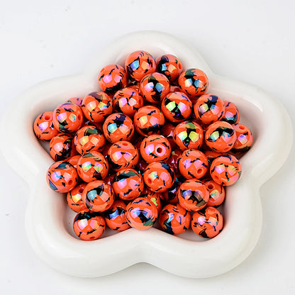 16Mm acrylic UV plated Halloween bat beads DIY handmade beaded pen mobile phone chain accessories