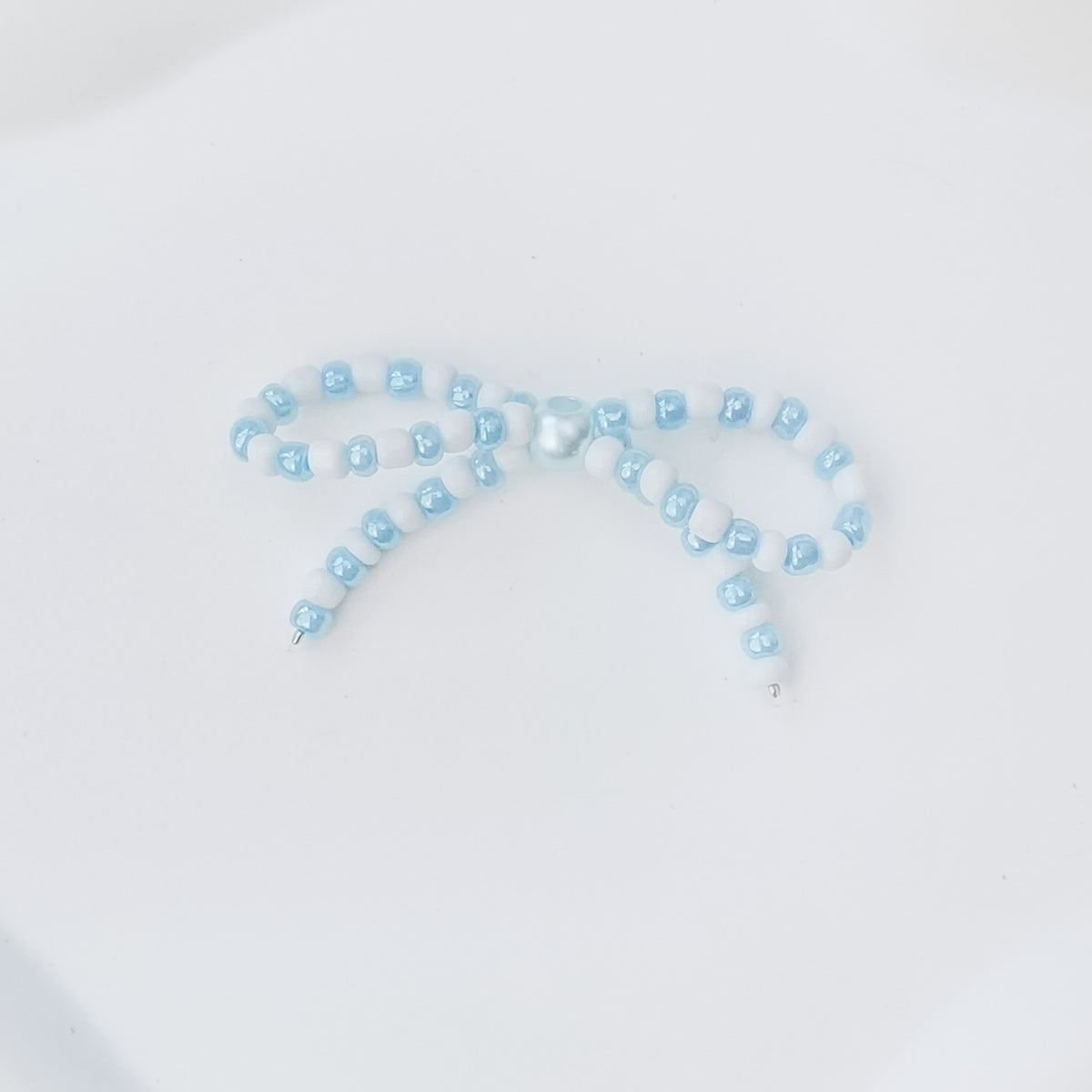Versatile bow cute pen beaded DIY accessories mobile phone hanging beaded chain millet beads finished bow accessories