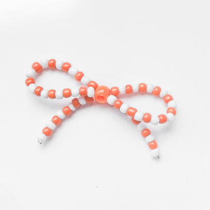 Versatile bow cute pen beaded DIY accessories mobile phone hanging beaded chain millet beads finished bow accessories