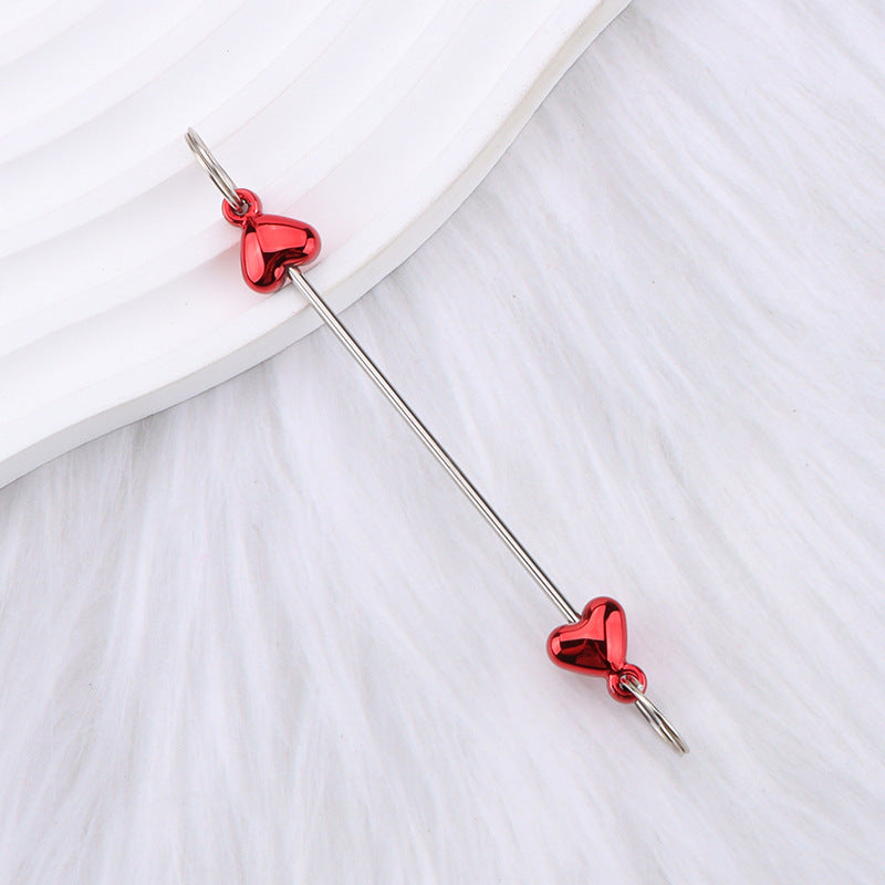 New love gourd flower star shape DIY beaded pole, metal keychain accessories pendant beaded pole
