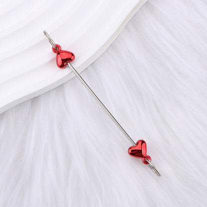 New love gourd flower star shape DIY beaded pole, metal keychain accessories pendant beaded pole