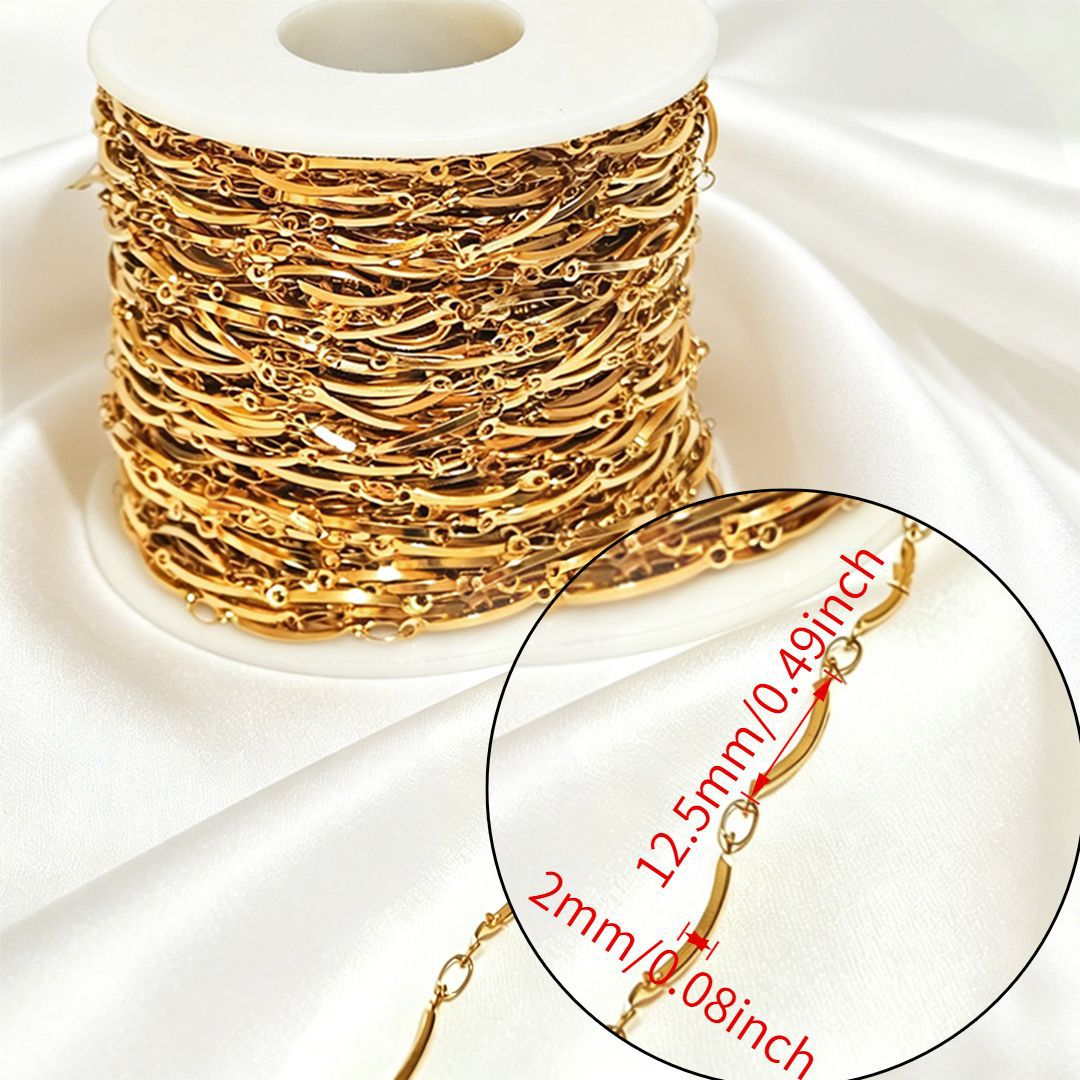 Stainless steel chain 18k real gold titanium steel necklace plain chain tail chain extension chain bracelet handmade jewelry accessories wholesale