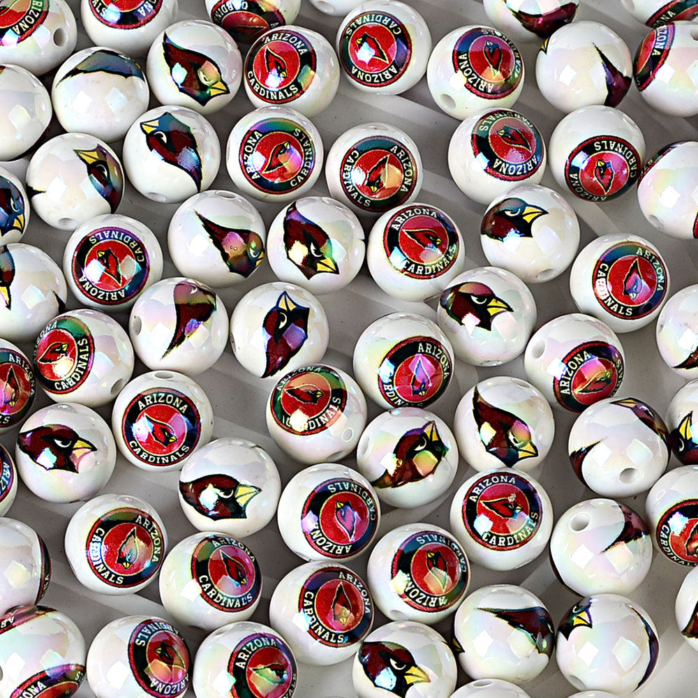 100Pcs 16MM American NFL32 football teams printed round beads DIY double-sided printed bead pen car hanging mobile phone with