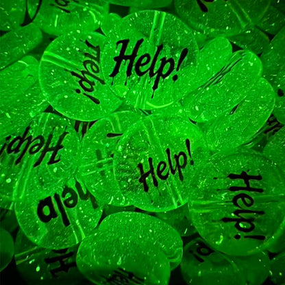 100Pcs luminous acrylic beads blood ghost hands help flat beads dark thriller halloween DIY handmade beaded accessories