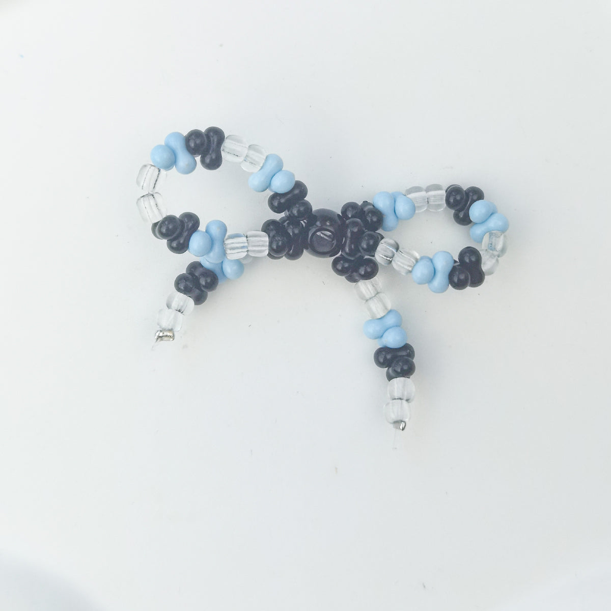 Versatile bow cute pen beaded DIY accessories mobile phone hanging beaded chain millet beads finished bow accessories