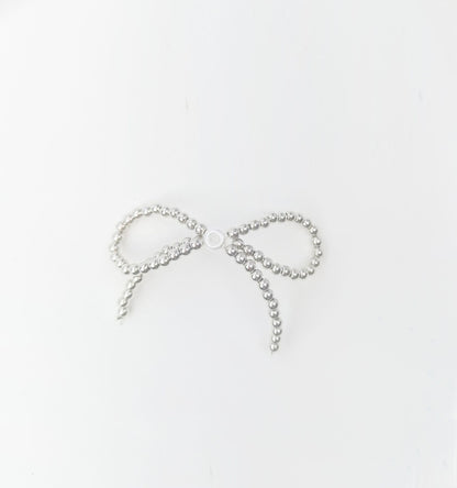 Versatile bow cute pen beaded DIY accessories mobile phone hanging beaded chain millet beads finished bow accessories