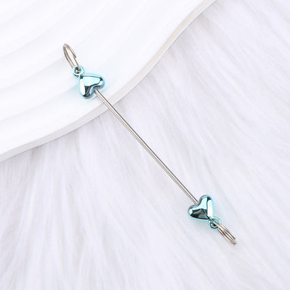 New love gourd flower star shape DIY beaded pole, metal keychain accessories pendant beaded pole