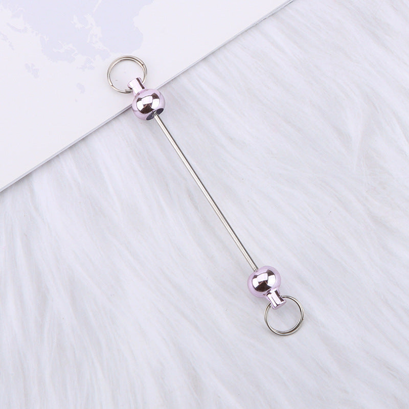 New love gourd flower star shape DIY beaded pole, metal keychain accessories pendant beaded pole