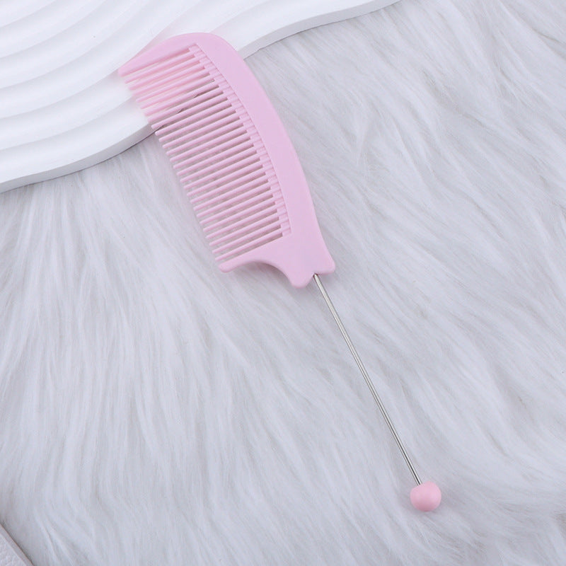 Beaded hair comb, pointed tail comb, home barber shop, curved comb, dense teeth, smooth hair, curling comb, hair tools wholesale