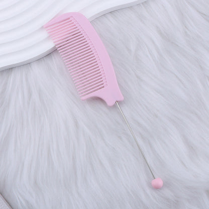 Beaded hair comb, pointed tail comb, home barber shop, curved comb, dense teeth, smooth hair, curling comb, hair tools wholesale