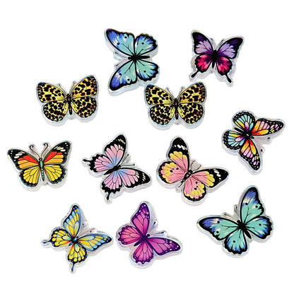 100Pcs double-sided UV high definition printing butterfly acrylic sheet beads DIY bead pen loose beads mobile phone chain accessories wholesale