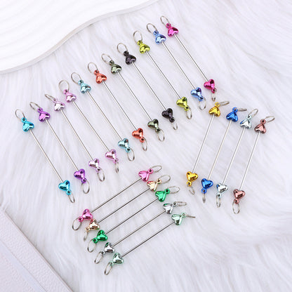 New love gourd flower star shape DIY beaded pole, metal keychain accessories pendant beaded pole
