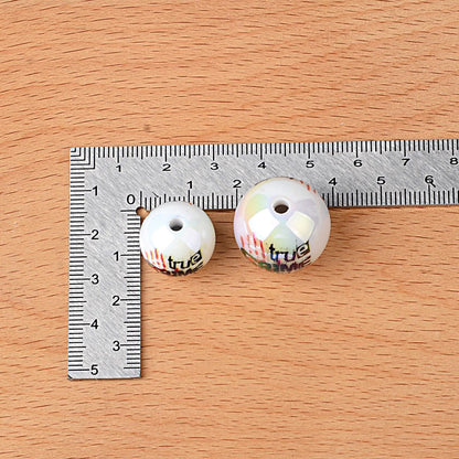 100Pcs Halloween series blood handprint + English alphabet beaded DIY jewelry, mobile phone chain bead pen and other handmade accessories