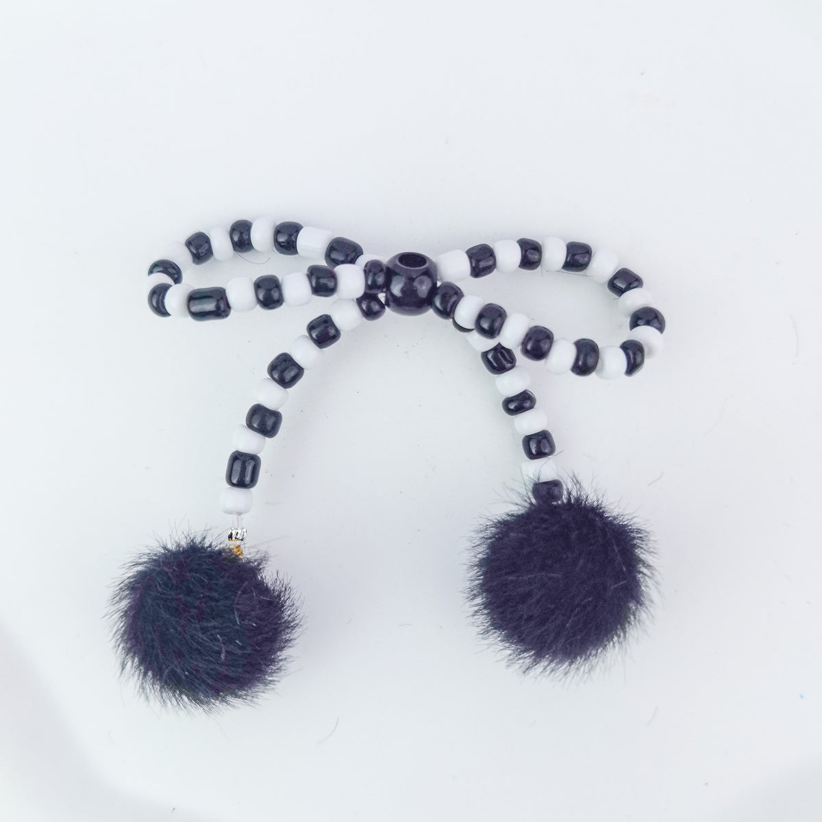 Versatile bow cute pen beaded DIY accessories mobile phone hanging beaded chain millet beads finished bow accessories