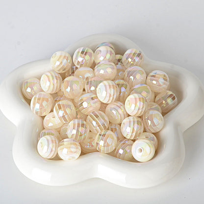 100Pcs 16mm jelly candy color striped beads color beads loose beads DIY handmade bead pen mobile phone chain material accessories