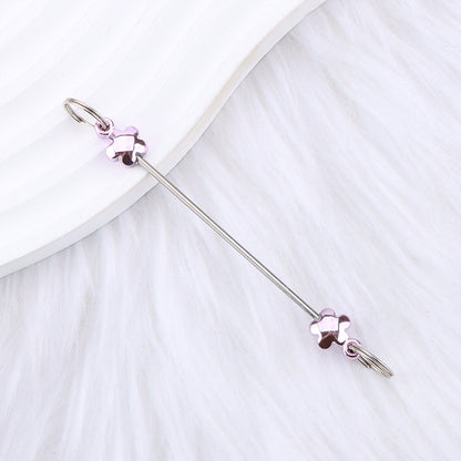 New love gourd flower star shape DIY beaded pole, metal keychain accessories pendant beaded pole