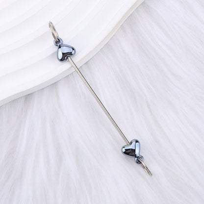 New love gourd flower star shape DIY beaded pole, metal keychain accessories pendant beaded pole