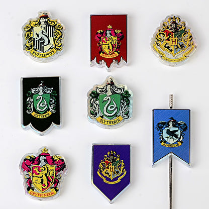 100Pcs Harry Potter Academy Badge Acrylic Sheet Beads Hogwarts Academy Badge DIY Handmade Bead Loose Jewelry Accessories
