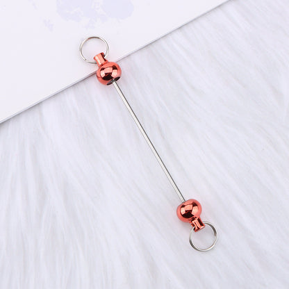 New love gourd flower star shape DIY beaded pole, metal keychain accessories pendant beaded pole