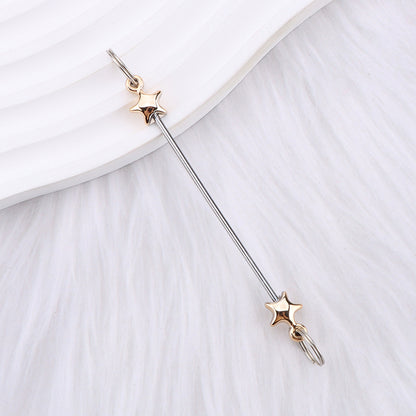 New love gourd flower star shape DIY beaded pole, metal keychain accessories pendant beaded pole