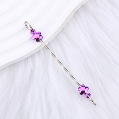 New love gourd flower star shape DIY beaded pole, metal keychain accessories pendant beaded pole